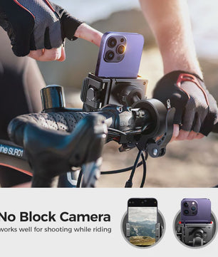 Joyroom Universele Fiets & Motor Telefoonhouder - Eenvoudige Bediening & Schokbestendig voor 4.7-7 inch
