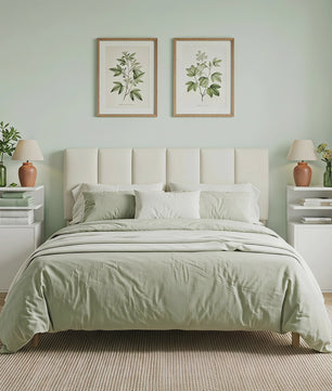 Set van 2 Witte Nachtkastjes met Deur en Open Vakken - Compact Slaapkamer Meubel 25x30x60 cm