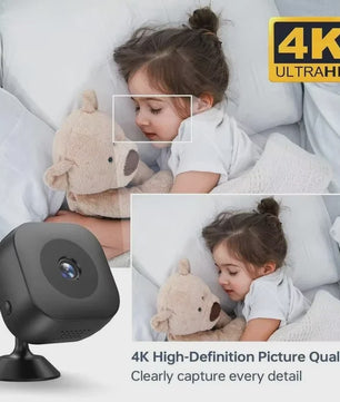 Lenovo Mini WiFi Camera 4K HD Beveiligingscamera met Nachtzicht en Bewegingsdetectie