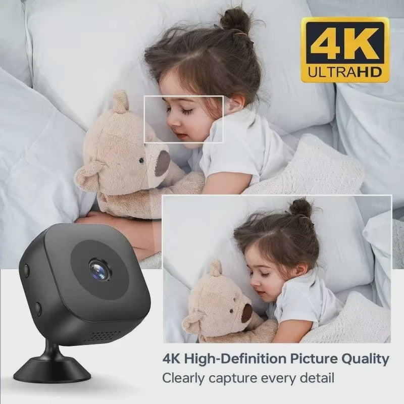 Lenovo Mini WiFi Camera 4K HD Beveiligingscamera met Nachtzicht en Bewegingsdetectie