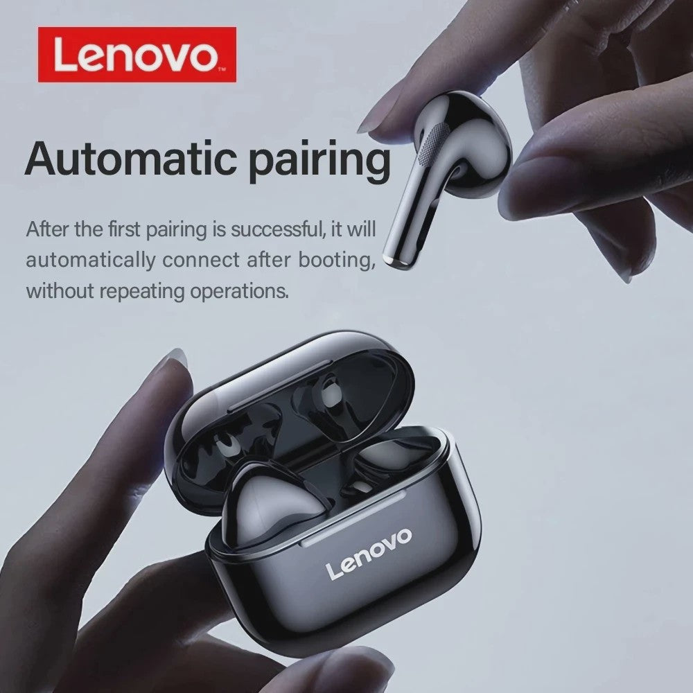 Lenovo LP40 Draadloze Oordopjes - TWS Bluetooth 5.0, Touch Control, Sport & Stereo Geluid