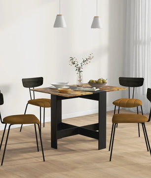 Homcom Klaptafel met 2 Uitklapbare Vleugels - 103x76x73.5 cm - Veelkleurig