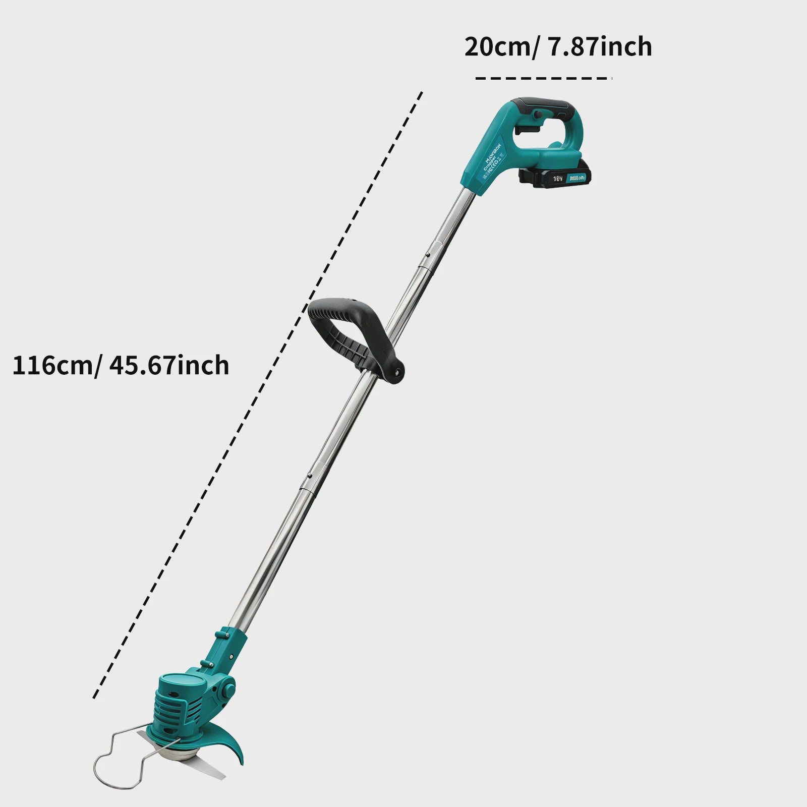 Accu Grastrimmer met Verstelbare Kop - Snoerloos en Lichtgewicht