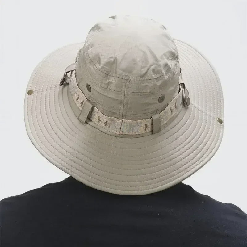 Herfst/Winter Heren Bucket Hat - UV Bescherming, Mesh Panterhoed voor Buitenactiviteiten