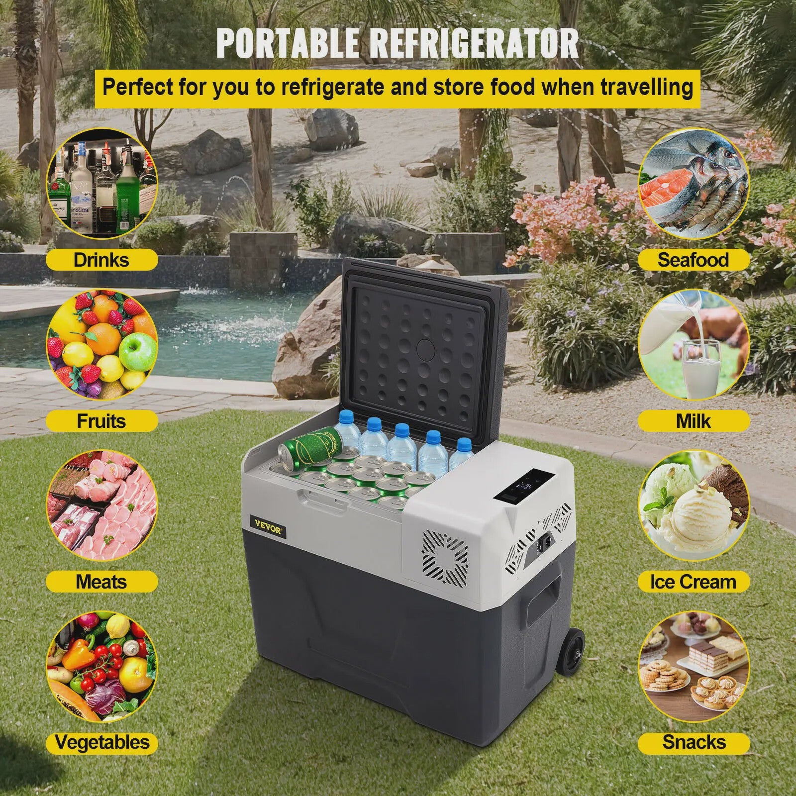 Draagbare Mini Koelkast & Vriezer 30L/40L/50L - Compressor Koelbox voor Auto, Camping & Picknick
