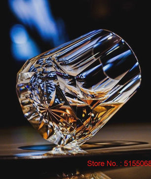 Luxe K9 Kristallen Whiskeyglas met Diamantgeslepen Design - Perfect Cadeau