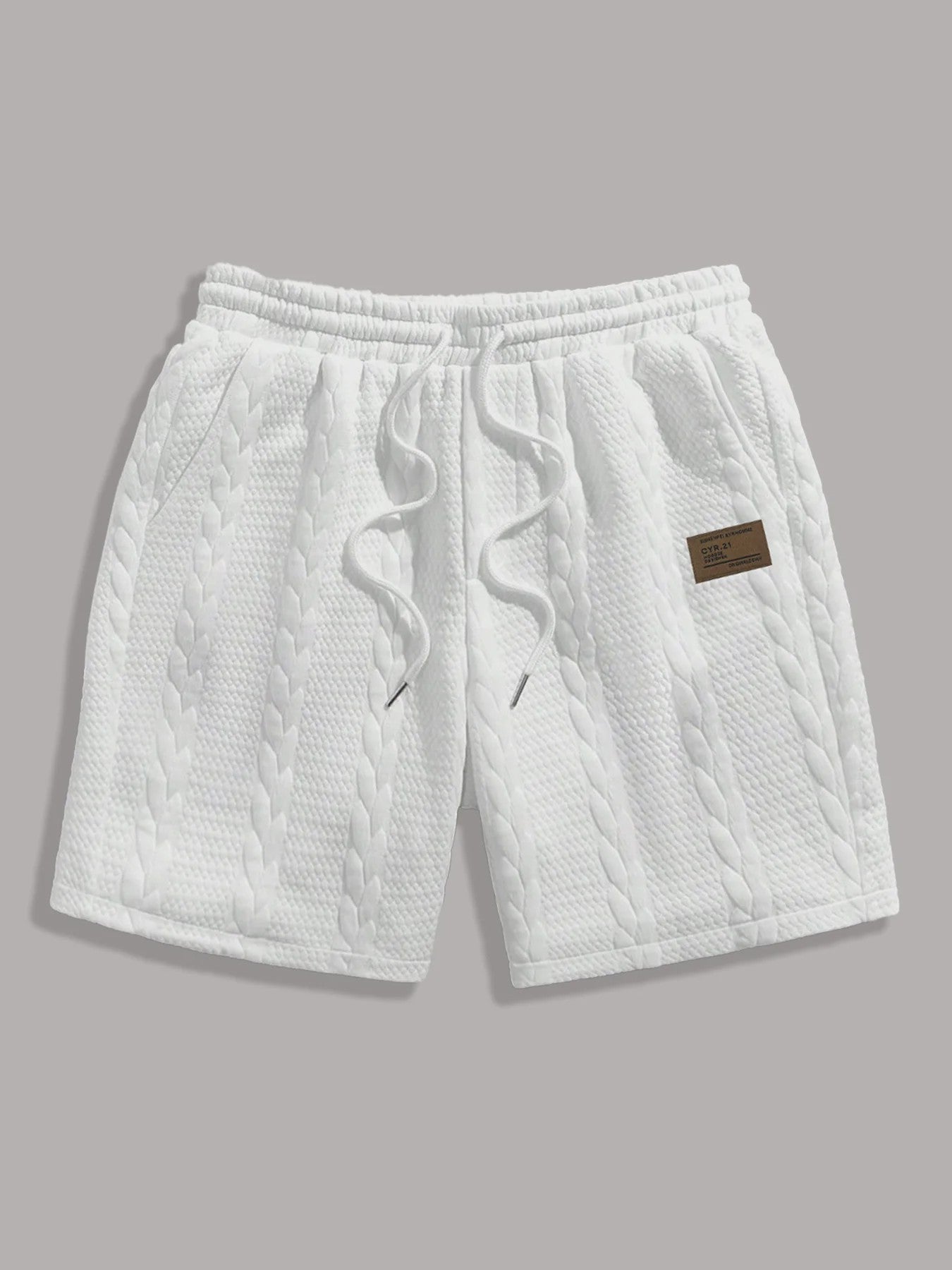 Heren Casual Shorts met Koord - Wit, Ademend & Los - 5 Inch Binnenbeenlengte