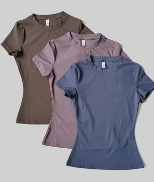 Seamless Sport Top Dames Korte Mouw - Yoga, Fitness & Running