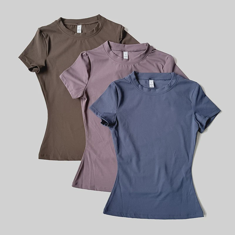 Seamless Sport Top Dames Korte Mouw - Yoga, Fitness & Running