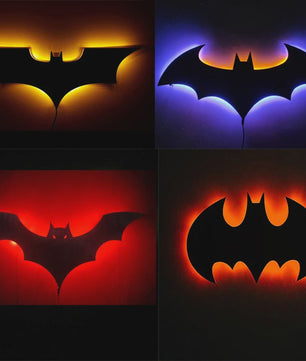 Creatieve 3D LED Wandlamp met Superheld Logo - Sfeervolle Verlichting, USB Aangedreven