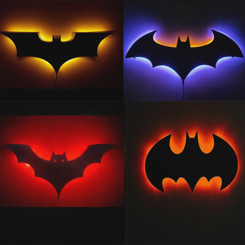 Creatieve 3D LED Wandlamp met Superheld Logo - Sfeervolle Verlichting, USB Aangedreven