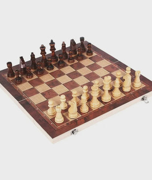 3-in-1 Bordspel Set: Schaak, Dammen & Backgammon - Entertainment voor Thuis en Reizen