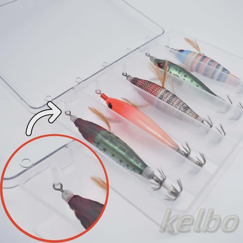 5x Visloodjes Set - Glow-in-the-Dark Kunstaas met 3D Ogen - Realistisch Garnalen, Inktvis, Octopus - Hard Bait Jig Lures met Haken