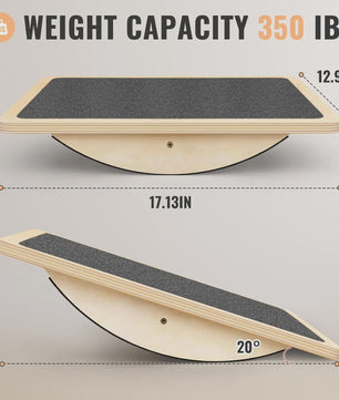 Houten Balansbord - Anti-slip Rocker & Wobble Board voor Fitness, Werkplek & Thuis