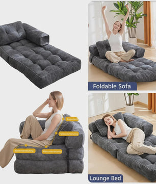 Multifunctionele Opvouwbare Sofa Bed Stoel - Comfortabel Lounge Bed voor Woonkamer & Slaapkamer