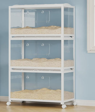 Grote Hamsterkooi met Wielen - Ruim Verblijf voor Hamsters, Cavia's en Kleine Dieren