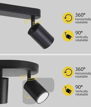 Verstelbare GU10 LED Spot Plafondlamp - Keuze uit 2, 3 of 4 Spots