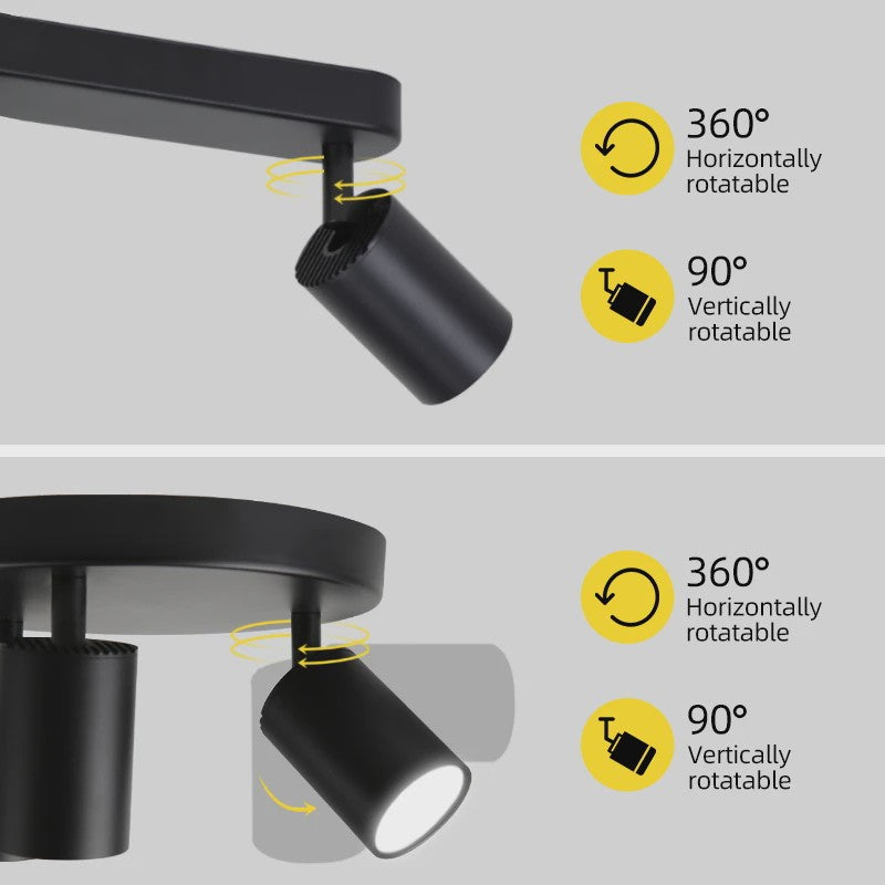 Verstelbare GU10 LED Spot Plafondlamp - Keuze uit 2, 3 of 4 Spots