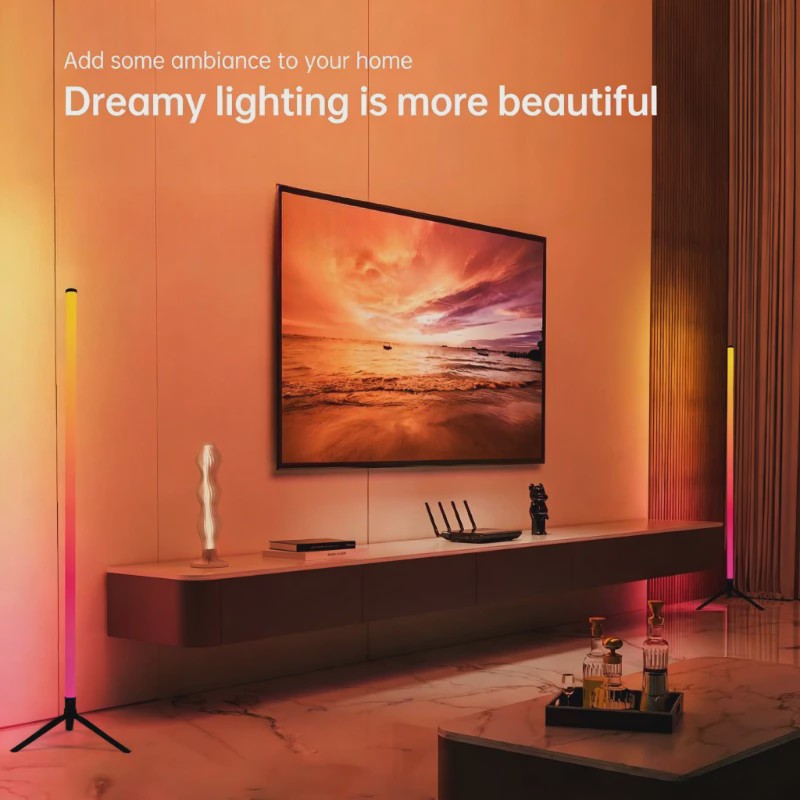 120cm LED RGB Vloerlamp met Muziekreactieve Sfeerverlichting