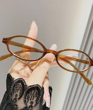 Retro Oval Bril Dames - Y2K Stijl, Anti-blauw & Decoratief