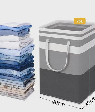 75L Grote Waterdichte Wasbox - Opvouwbare Stoffen Mand voor Kleding & Diversen