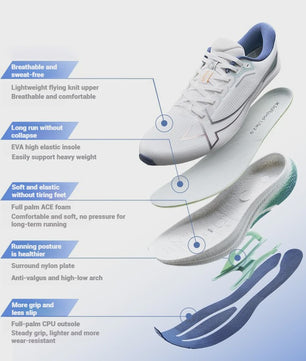 Xtep 2000km Plus Heren Hardloopschoenen - Lichtgewicht, Antislip & Slijtvast
