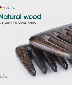 Natuurlijke Houten Kam met Brede Tanden - Anti-statisch & Scalp Massage Kam