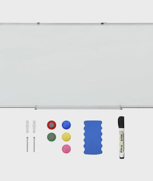 Magnetisch Whiteboard Wit 110x60 cm Staal - Ideaal voor Thuis, Kantoor en Vergaderruimtes