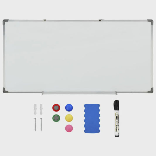 Magnetisch Whiteboard Wit 110x60 cm Staal - Ideaal voor Thuis, Kantoor en Vergaderruimtes