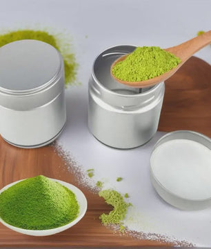 Mini Matcha Poeder Blikje - Dik Tinplate - Afsluitbare Opslagpot voor Thee & Kruiden