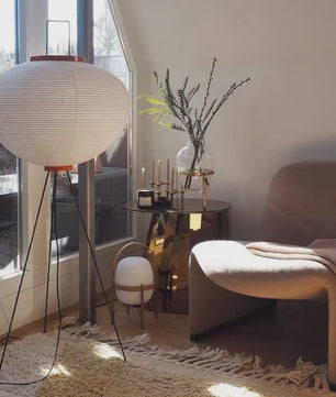 Japanse Retro LED Sfeerverlichting - Minimalistische Lantaarn Vloerlamp voor Woonkamer & Slaapkamer