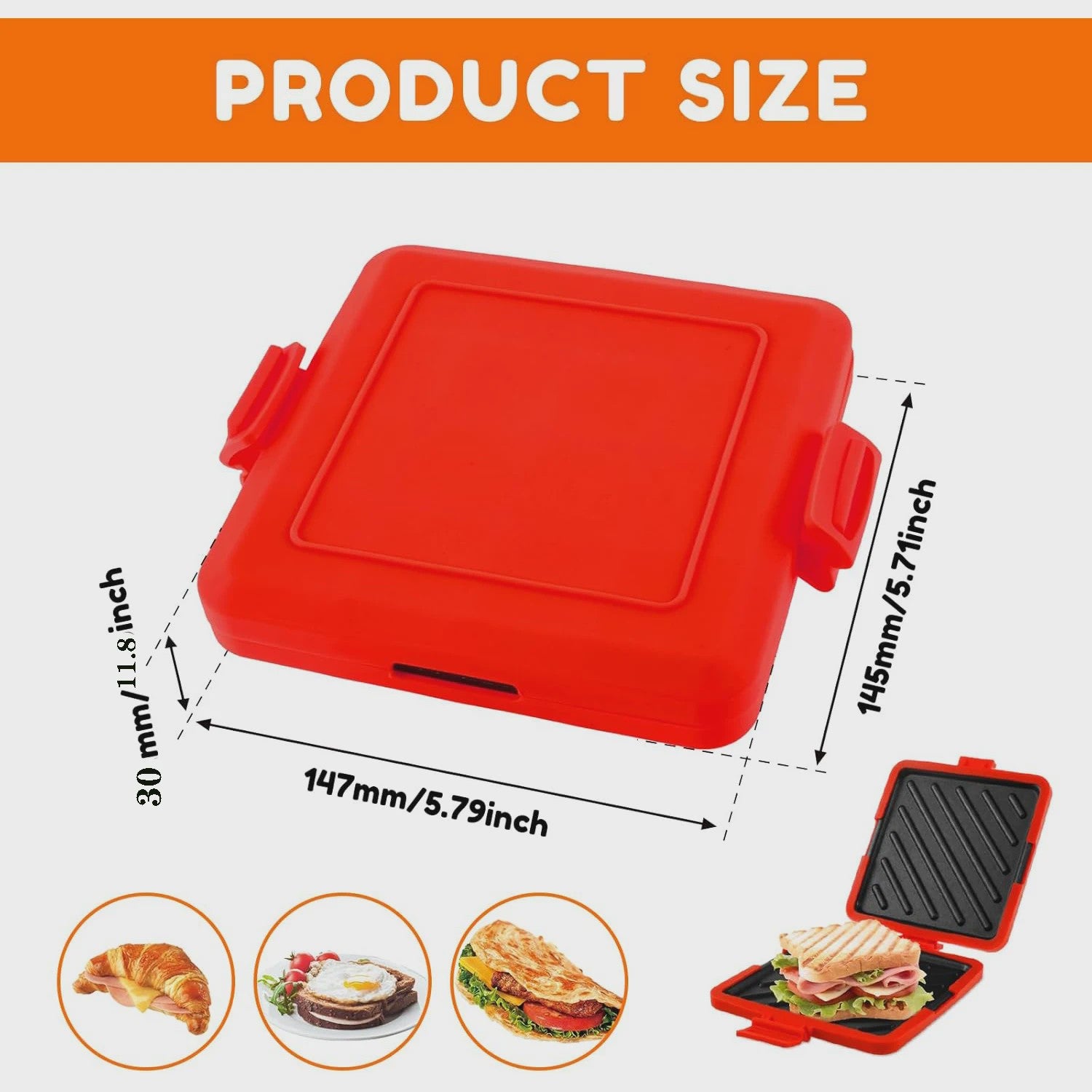 Compacte Magnetron Sandwichmaker voor Ontbijt en Lunch