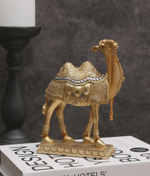 Luxe Gouden Camel Beeld - Decoratief Kunstobject voor Binnen