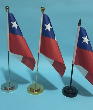 Chile Bureauvlag 14x21cm met Standaard - Officiële Decoratie