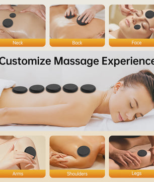 Hot Stone Massage Set met Verwarmer - 20 Stenen voor Ontspanning en Pijnverlichting