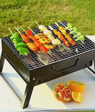 Draagbare Mini BBQ Koolgrill - Compact & Opvouwbaar voor Buiten, Camping, Strand & Picknick
