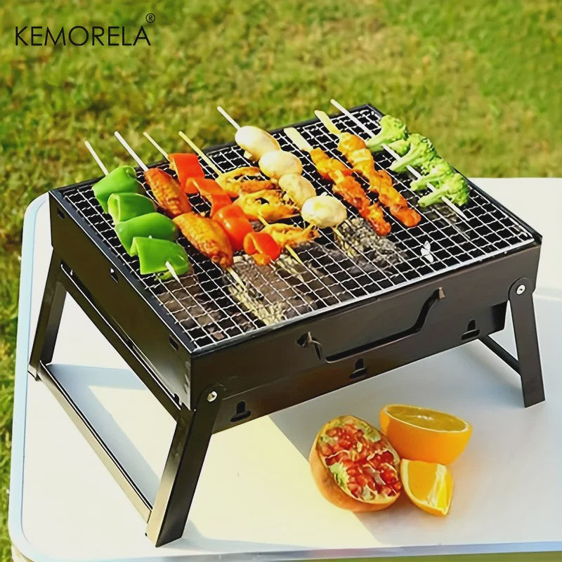 Draagbare Mini BBQ Koolgrill - Compact & Opvouwbaar voor Buiten, Camping, Strand & Picknick
