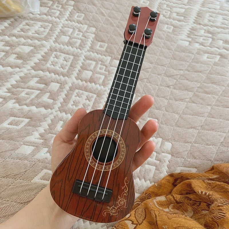 Houten Mini Gitaar Speelgoed met 4 Snaren - Ideaal voor Kinderen en Beginners