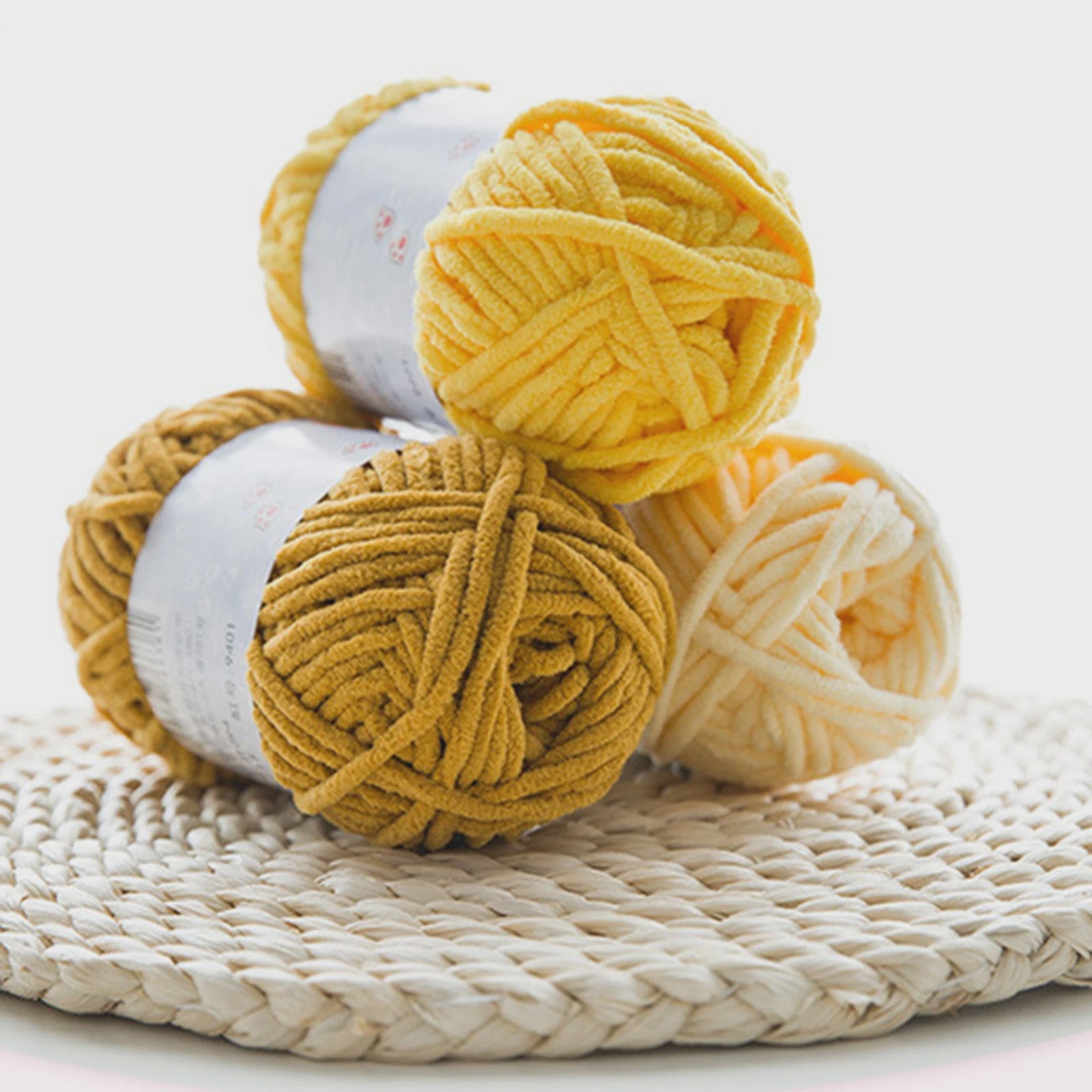Zacht Chenille Garen 50g - Dik Velvet Garen voor Handwerken & DIY Baby Projecten