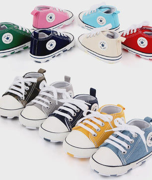 Babyschoenen Canvas Sneakers - Eerste Stapjes Schoentjes met Zachte Zool