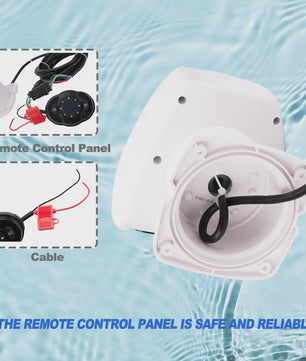 12V 100W Marine Afstandsbedienbare Spotlight - Krachtige Zoekstraal voor Boot, Jacht, Auto