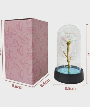 Eeuwige Roos met LED Licht - Magische Folie Bloem voor Valentijn, Kerst & Decoratie