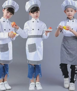 Kinder Koksuniform met Hoed - Keuken Koksbuis & Schort voor Feestjes en Cosplay