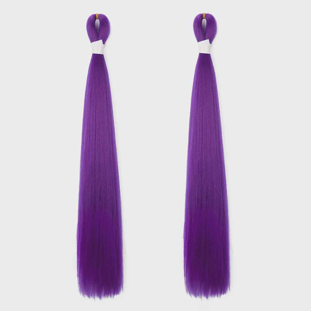 2x Paarse Jumbo Braids Haarverlenging - 26 Inch Synthetisch Yaki Vlecht Haar