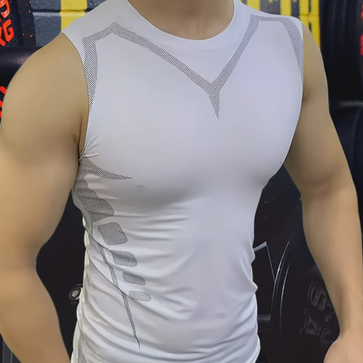 Heren Compressie Tanktop - Sneldrogend Sportshirt voor Fitness & Bodybuilding