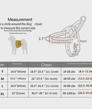 Tactisch Anti-Trek Hondentuig - Verstelbaar 1000D Nylon Vest met Handvat voor Grote Honden, Outdoor Training & Reflecterend