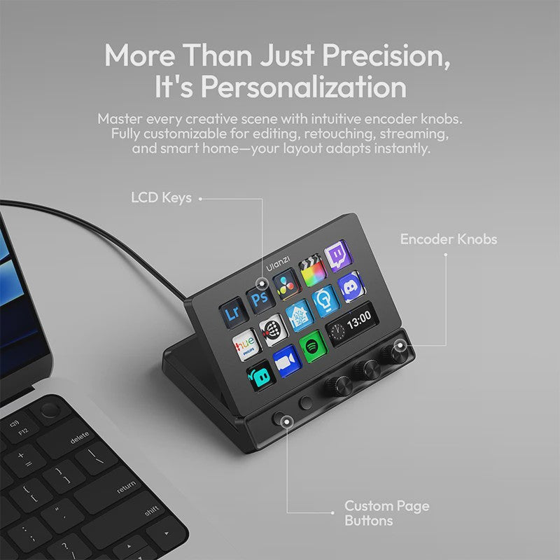 Ulanzi D200X: Alles-in-één Creative Deck Desktop Control Hub voor Video, Foto & Livestreaming
