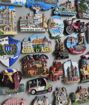 Set Koelkastmagneten: Wereldsteden & Iconische Locaties - Ibiza, Londen, Rome, Thailand & Meer