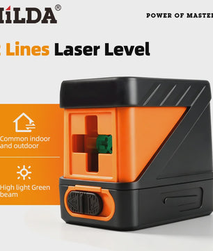 HILDA Mini Groen Laserwaterpas - 2 Lijnen Zelfnivellerend voor Precisie Klussen