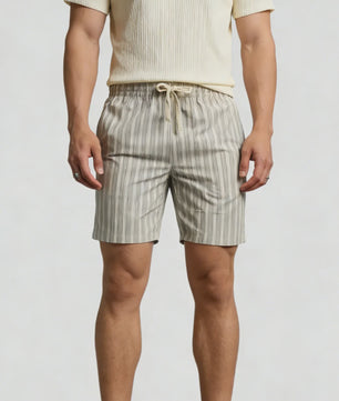 Herenshorts Gestreept met Trekkoord en Zakken - Zomer Strand Kleding